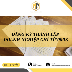 Đăng ký thành lập doanh nghiệp chỉ tử 900k